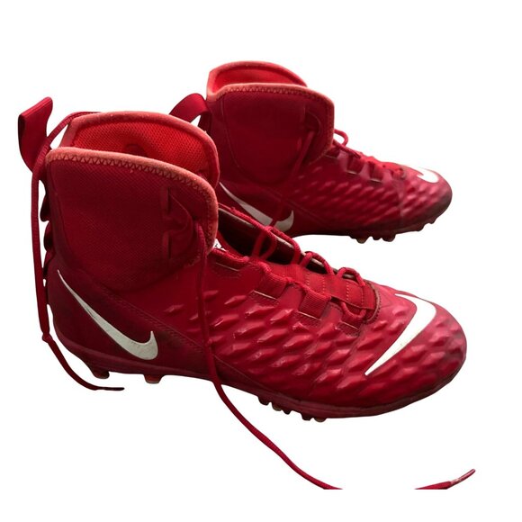Nike Force Savage Elite 2 Red Football Cleats Men’s Size 11.5 High-Top Lightweig - Picture 6 of 9